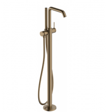 Смеситель для ванны и душа, Hansgrohe, Tecturis S, напольный, цвет-шлифованная бронза