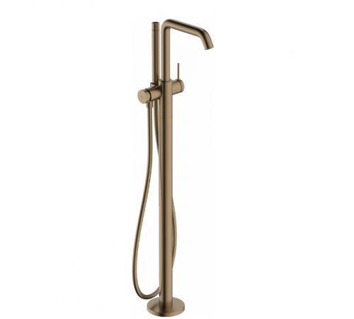 Смеситель для ванны и душа, Hansgrohe, Tecturis S, напольный, цвет-шлифованная бронза