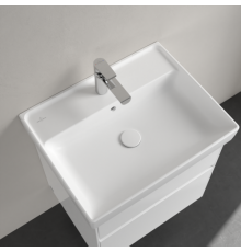 Раковина, Villeroy&Boch, Collaro, шгв 600*470*160, отверстия для смесителя-1 сквозное, 2 промаркированных, цвет-альпийский белый