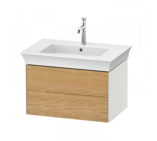 Тумба под раковину, Duravit, White Tulip, шгв 684*458*410 мм, раковина-необходимо заказать, цвет-дуб/скандинавский белый шелковисто-матовый