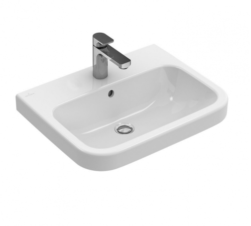 Раковина, Villeroy&Boch, Architectura, шгв 650*470*180, отверстия для смесителя-1 сквозное, 2 промаркированных, CeramicPlus, цвет-альпийский белый