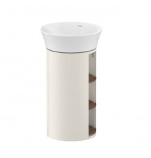 Тумба под раковину, Duravit, White Tulip, шгв 350*410*751, раковина-необходимо заказать, цвет полок-орех. цвет-скандинавский белый шелковисто-матовый