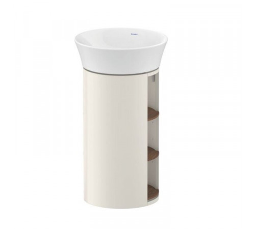 Тумба под раковину, Duravit, White Tulip, шгв 350*410*751, раковина-необходимо заказать, цвет полок-орех. цвет-скандинавский белый шелковисто-матовый
