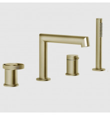 Смеситель для ванны и душа, Gessi, Anello, цвет-Brushed Brass PVD