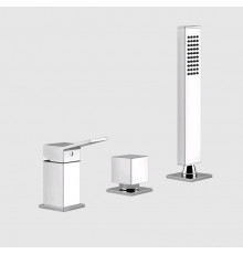 Смеситель для ванны и душа, Gessi, Rettangolo K, на 2 потребителя, цвет-хром