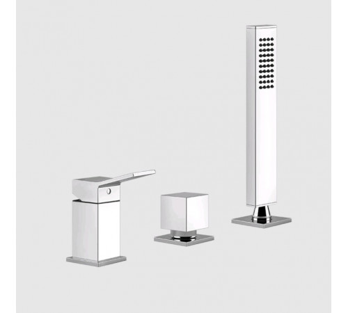 Смеситель для ванны и душа, Gessi, Rettangolo K, на 2 потребителя, цвет-хром