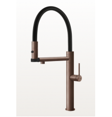 Смеситель для кухни, Gessi, 316 Flessa, цвет-Copper Brushed PVD