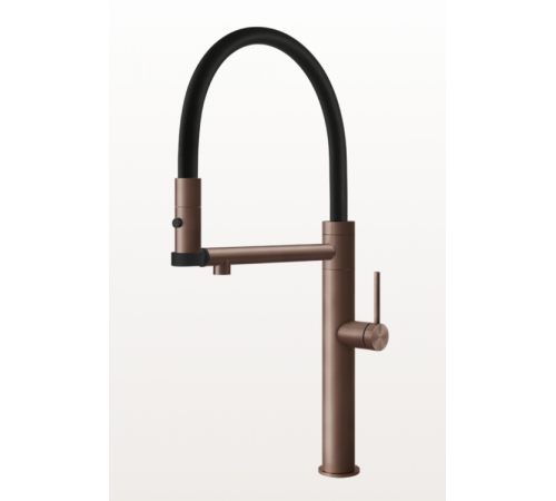 Смеситель для кухни, Gessi, 316 Flessa, цвет-Copper Brushed PVD