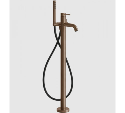 Смеситель для ванны и душа, Gessi, 316 Bath-Shower, напольный, цвет-Copper Brushed PVD