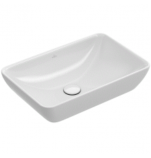 Раковина, Villeroy&Boch, Venticello, шгв 550*360*118, отверстия для смесителя-отсутствуют, CeramicPlus, цвет-альпийский белый