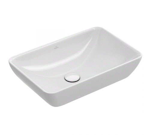 Раковина, Villeroy&Boch, Venticello, шгв 550*360*118, отверстия для смесителя-отсутствуют, CeramicPlus, цвет-альпийский белый