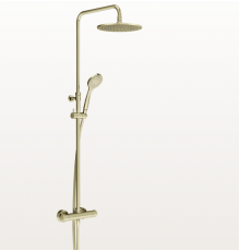 Душевая стойка, Gessi, Minimalistic shower, цвет-Brass PVD