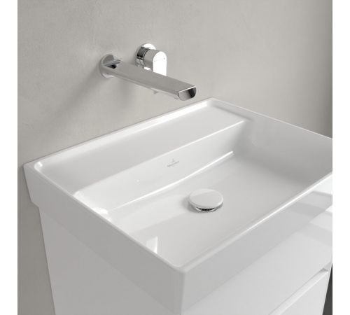 Раковина, Villeroy&Boch, Collaro, шгв 550*440*160, отверстия для смесителя-отсутствуют, CeramicPlus, цвет-альпийский белый
