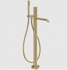 Смеситель для ванны и душа, Gessi, Habito Intreccio, напольный, цвет-Brushed Brass PVD