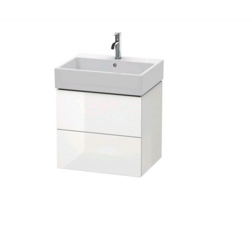 Тумба под раковину, Duravit, L-Cube, шгв 584*459*544, раковина-необходимо заказать, цвет-белый глянцевый