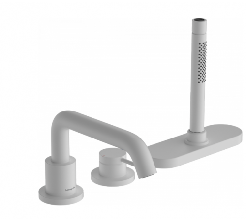 Смеситель для ванны и душа, Hansgrohe, Tecturis S, цвет-белый матовый