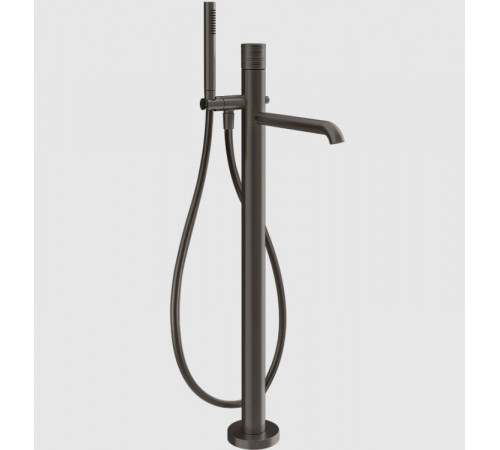 Смеситель для ванны и душа, Gessi, Habito Trame, напольный, цвет-Black Metal Brushed PVD