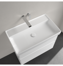 Раковина, Villeroy&Boch, Collaro, шгв 800*470*160, отверстия для смесителя-отсутствуют, CeramicPlus, цвет-альпийский белый
