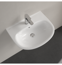 Раковина, Villeroy&Boch, O.Novo, шгв 550*440*130, отверстия для смесителя-1 сквозное, 2 промаркированных, цвет-альпийский белый