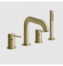 Смеситель для ванны и душа, Gessi, 316 Bath-Shower, цвет-Brushed Brass PVD