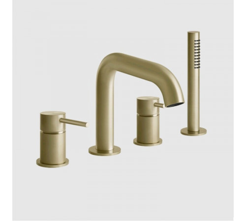 Смеситель для ванны и душа, Gessi, 316 Bath-Shower, цвет-Brushed Brass PVD