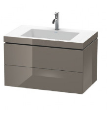 Тумба под раковину, Duravit, L-Cube, шгв 800*480*500, раковина-в комплекте, цвет-фланелево-серый глянцевый