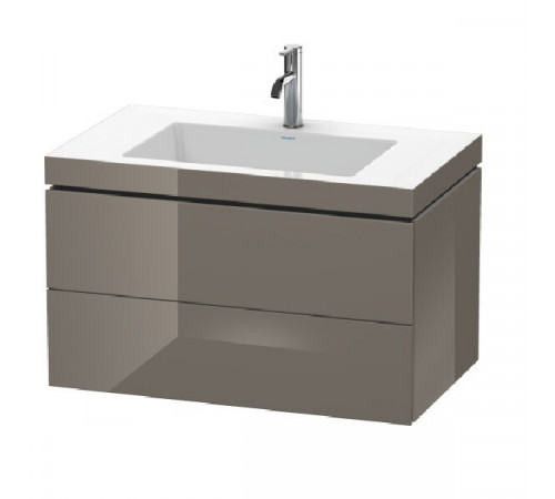 Тумба под раковину, Duravit, L-Cube, шгв 800*480*500, раковина-в комплекте, цвет-фланелево-серый глянцевый
