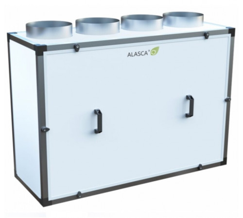 R1000V AC W Pro, Вентиляционная установка Alasca R приточно-вытяжная с энтальпийным пластинчатым рекуператором + смес. узел, заслонки, датчики