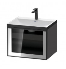 Тумба под раковину, Duravit, Vitrium, шгв 600*479*443, вырез под смеситель-один, цвет-серый глянцевый (Parsol)