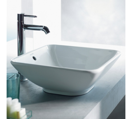 Раковина, Duravit, ME by Starck, шгв 420*420*165, отверстия для смесителя-отсутствуют, цвет-белый