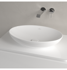Раковина, Villeroy&Boch, Loop&Friends, шгв 560*380*120, отверстия для смесителя-отсутствуют, цвет-альпийский белый