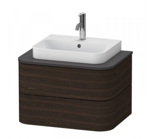 Тумба под раковину, Duravit, Happy D.2 Plus, шгв 650*480*408, раковина-необходимо заказать, цвет-орех брашированный