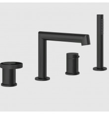 Смеситель для ванны и душа, Gessi, Anello, цвет-черный матовый