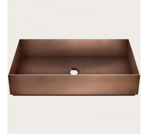 Раковина, Gessi, шгв 600*350*125, отверстия для смесителя-отсутствуют, цвет-Copper Brushed PVD