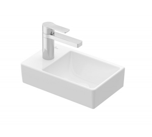Раковина, Villeroy&Boch, Avento, шгв 360*220*90, справа, отверстия для смесителя-1, цвет-альпийский белый
