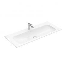 Раковина, Villeroy&Boch, Finion, шгв 1200*500*100, отверстия для смесителя-1 сквозное, 2 промаркированных, CeramicPlus, цвет-альпийский белый