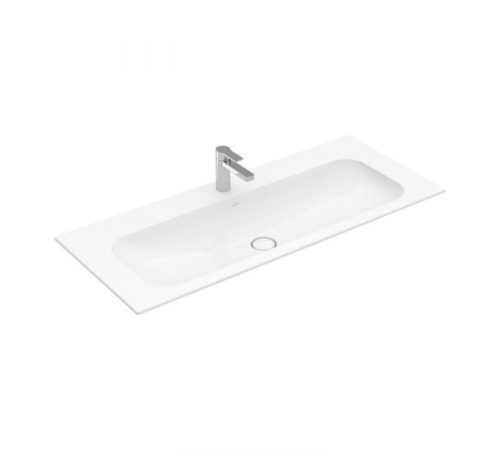 Раковина, Villeroy&Boch, Finion, шгв 1200*500*100, отверстия для смесителя-1 сквозное, 2 промаркированных, CeramicPlus, цвет-альпийский белый