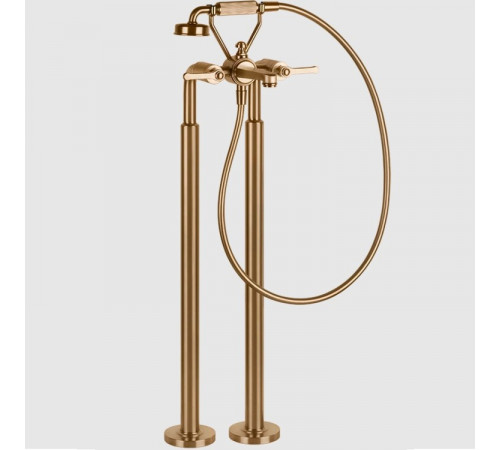 Смеситель для ванны и душа, Gessi, VENTI20, напольный, цвет-Warm Bronze Brushed PVD