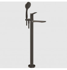 Смеситель для ванны и душа, Gessi, Rilievo, напольный, цвет-Black Metal Brushed PVD