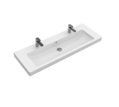 Раковина, Villeroy&Boch, Subway 2.0, шг 1300*470, отверстия для смесителя-2, цвет-альпийский белый