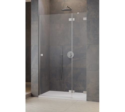 Боковая стенка, Radaway, шв 340*2000, brushed nickel, цвет стекла-прозрачный, Easy Clean