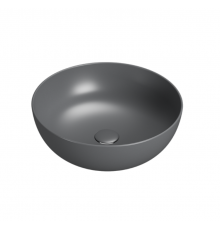 Раковина, Globo, T-EDGE, шгв 450*450*160, отверстия для смесителя-отсутствуют, CERASLIDE, BATAFORM, цвет-SMOKE