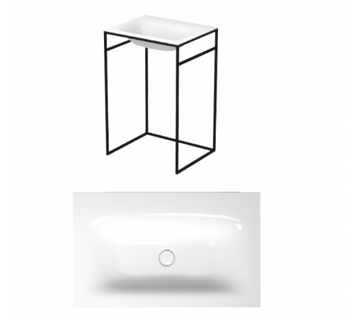 Раковина, Bette, BetteLux Shape, шгв 600*495*120, отверстия для смесителя-3, BetteGlasur® Plus, цвет-белый