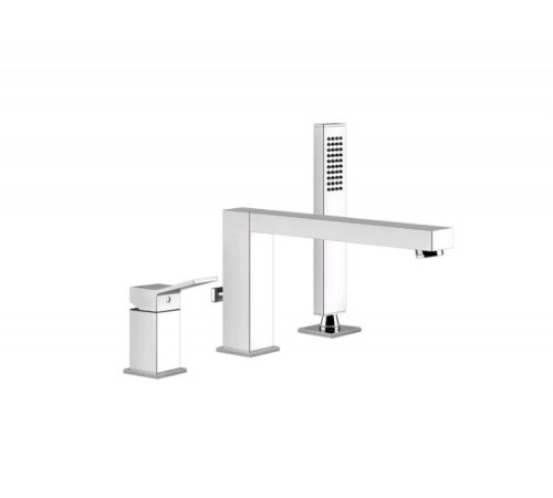 Смеситель для ванны и душа, Gessi, Rettangolo K, цвет-Copper Brushed PVD