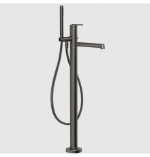 Смеситель для ванны и душа, Gessi, Ingranaggio, напольный, цвет-Black Metal Brushed PVD