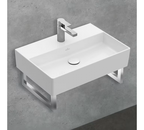 Раковина, Villeroy&Boch, Memento 2.0, шгв 500*420*140, отверстия для смесителя-1 сквозное, 2 промаркированных, цвет-альпийский белый