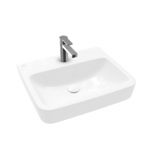Раковина, Villeroy&Boch, O.Novo, шгв 550*460*125, отверстия для смесителя-1 сквозное, 2 промаркированных, CeramicPlus/AntiBac, цвет-альпийский белый