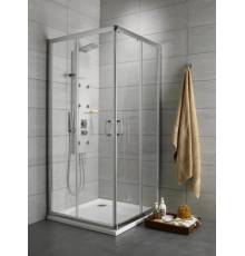 Душевая кабина, Radaway, Premium Plus C, шгв 1000*1000*1900, петли-универсальные (слева или справа), хром, цвет стекл-прозрачный, Easy Clean