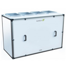 R1400V EC W Pro, Вентиляционная установка Alasca R приточно-вытяжная с энтальпийным пластинчатым рекуператором + смес. узел, заслонки, датчики