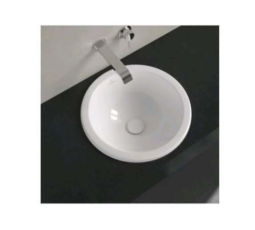 Раковина, Villeroy&Boch, Loop&Friends, шгв 450*450*210, отверстия для смесителя-отсутствуют, цвет-альпийский белый (белый Alpin)